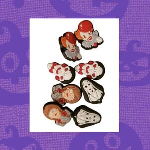 8 Piece Halloween Horror Movie Shoe charms